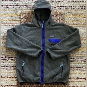 Patagonia Synchilla Snap T Fleece Hoodie Full Zip Blue Grey Men’s Size Medium M